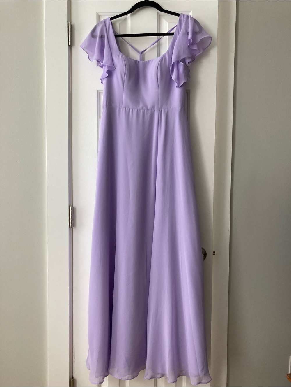 Azazie Lavender A-Line Dress with Scoop Neck
